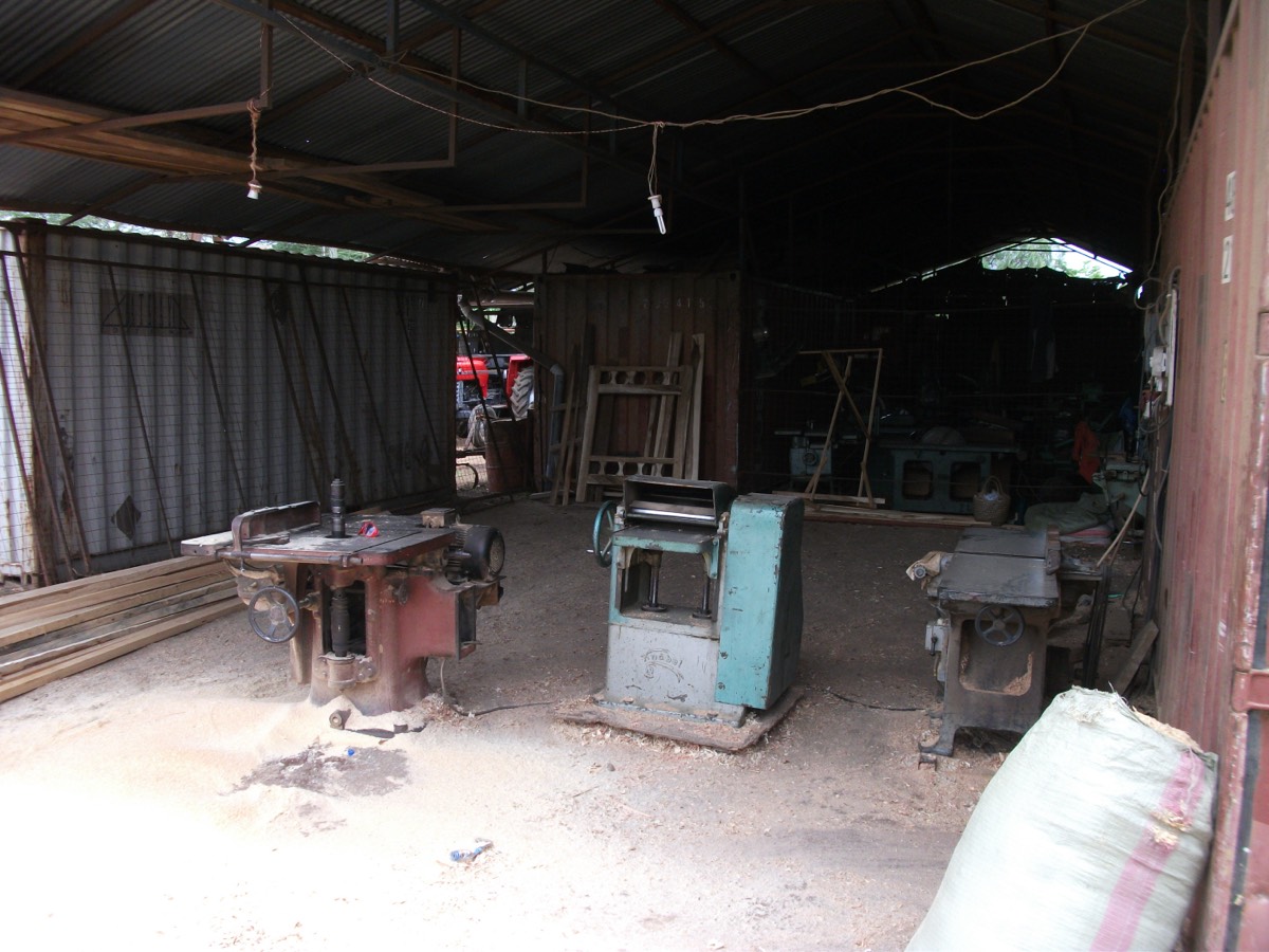 Woodworking workshop interior